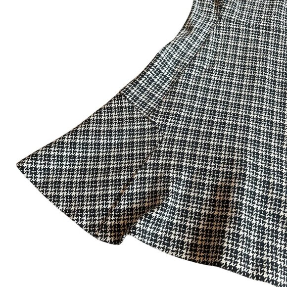 Theory Nikay Houndstooth Fit & Flare Dress Short Sleeve Stretch Size 8 Women's - Picture 6 of 12